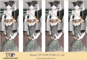 Elegant Naked Woman Statue with Pot