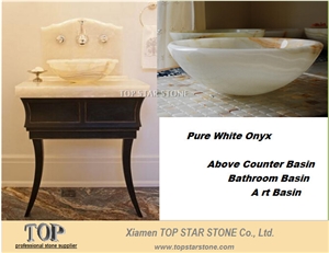White Onyx Bathroom Basin