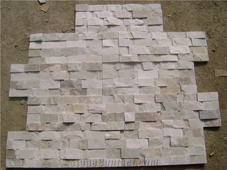 China White Quartzite Ledgestone, Veneer Stone