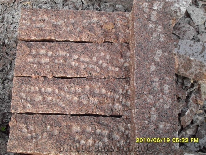 Rough Surface Red Granite Kerb, G354 Red Granite Kerbs