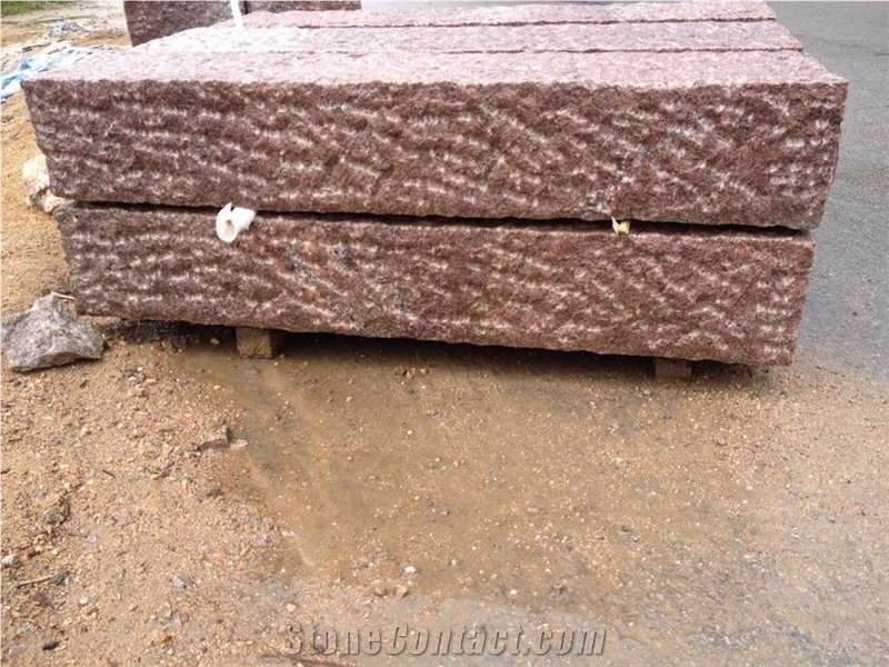 Rough Surface Red Granite Kerb, G354 Red Granite Kerbs