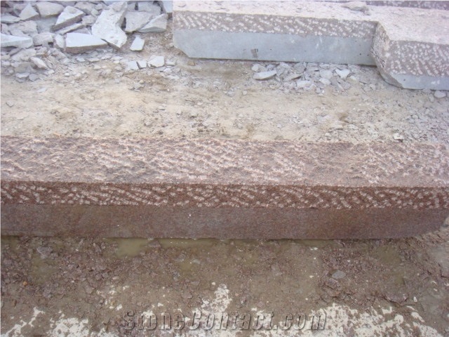 Rough Surface Red Granite Kerb, G354 Red Granite Kerbs