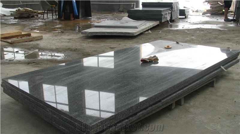 Dark Grey Granite Slabs & Tiles , Shandong Royal Grey Granite
