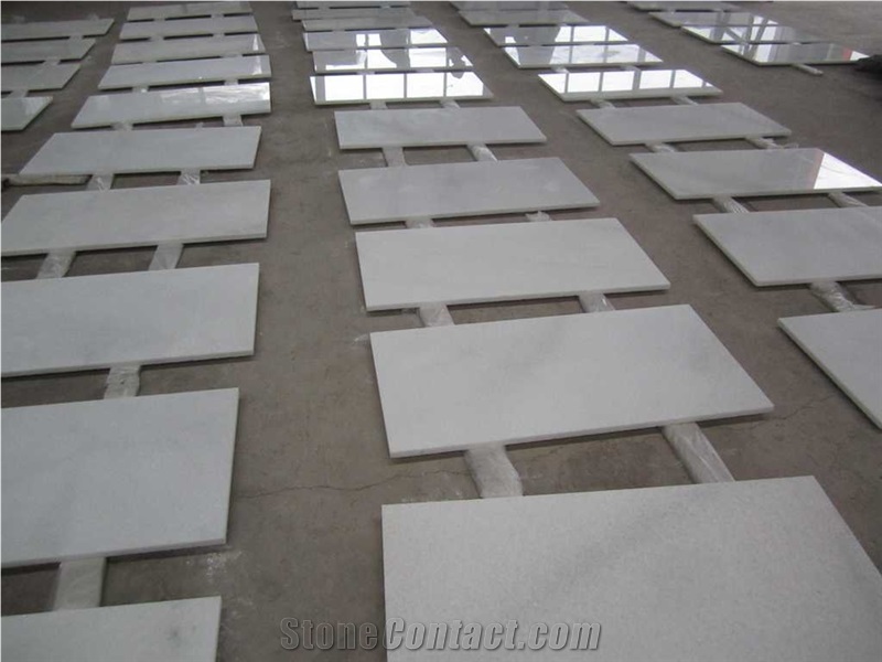 China Absolute White Marble Tile, a Grade, Crystal White Marble Slabs & Tiles
