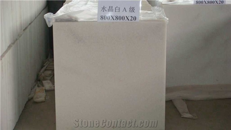 China Absolute White Marble Tile, a Grade, Crystal White Marble Slabs & Tiles