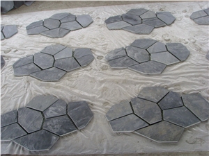 China Black Slate Random Panel, Black Slate Pattern