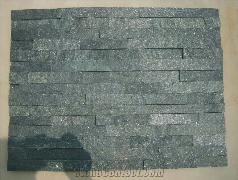 Green Sparkling Quartzite Tiles, Green Quartzite Cultured Stone