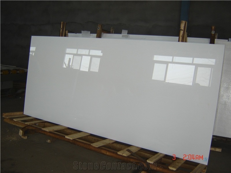 Nano White Artificial Marble Slabs & Tiles