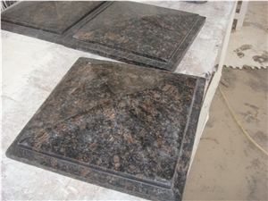 Tan Brown Pier Caps, Granite Pier Caps