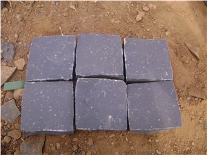 Black Basalt Cobble Stone Cube Stone, Natural Black Basalt Cobble Stone