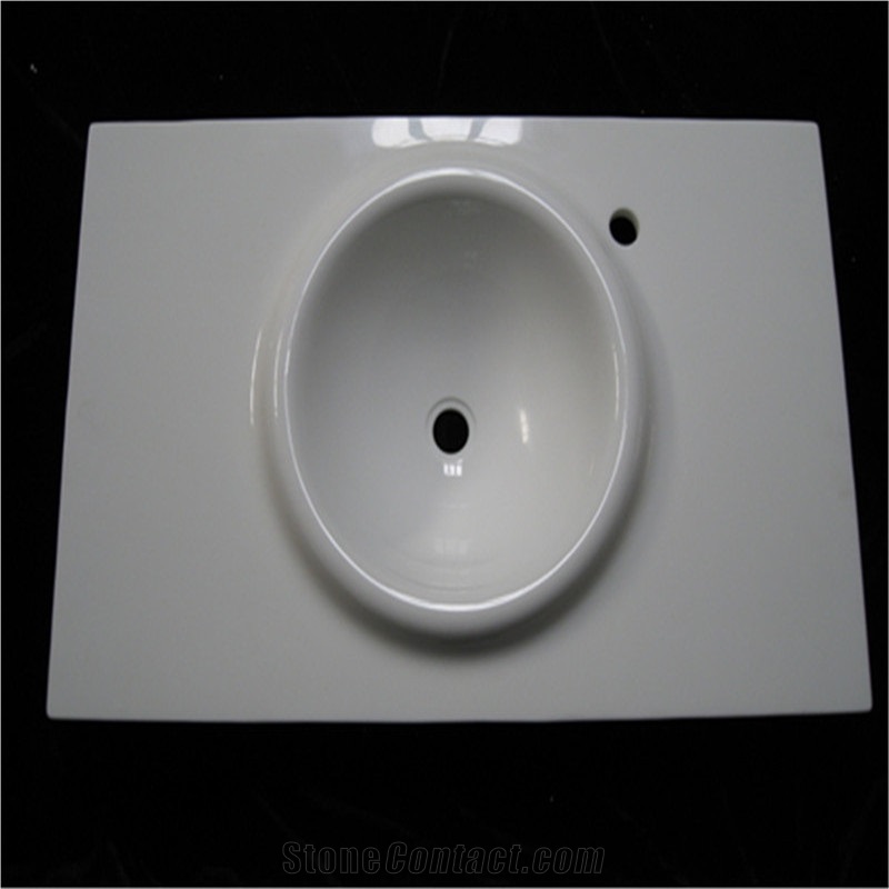 High Quality Crystal Glass Vanity Top