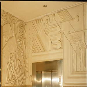Nature Stone Wall Relief, White Marble Wall Reliefs