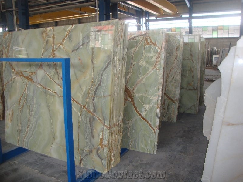 Iran Green Onyx Slabs & Tiles, Polished Green Onyx Floor Tiles, Wall Tiles