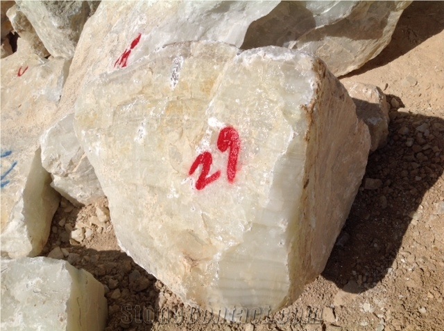 Iran Snow White Onyx Block