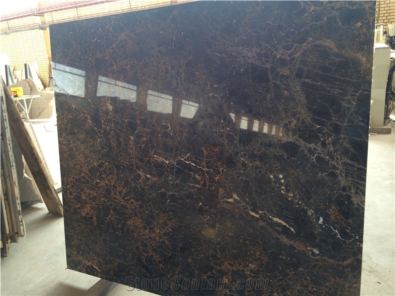 Persian Golden Black Marble Slab, Iran Black Marble
