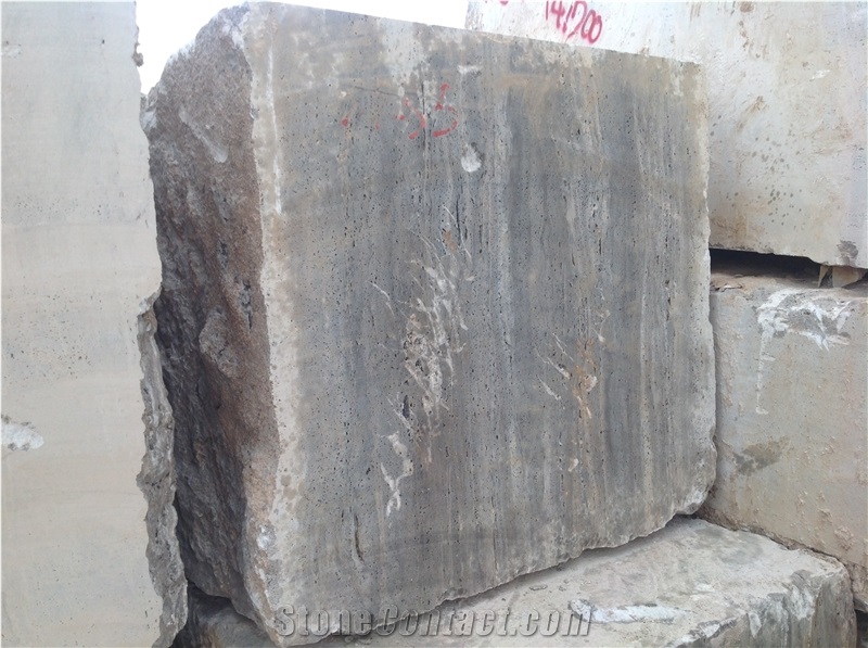 Smoky Travertine Blocks, Iran Smoky Travertine