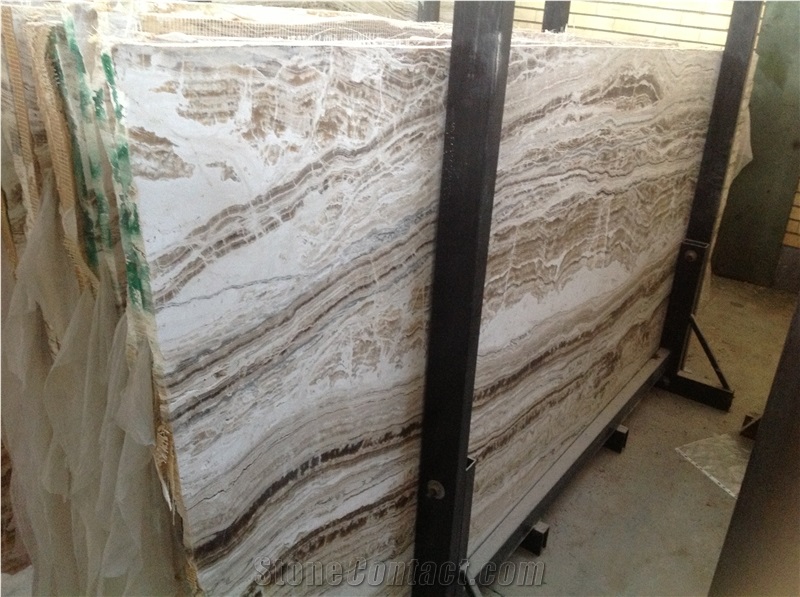 White Travertine Blocks, Iran White Travertine