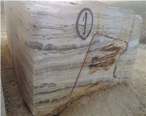 White Travertine Blocks, Iran White Travertine