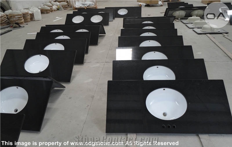 Bathroom Granite Vanity Tops, Shanxi Black Granite Vanity Tops
