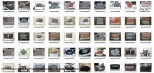 Granite Tombstone, Shanxi Black Granite Gravestone