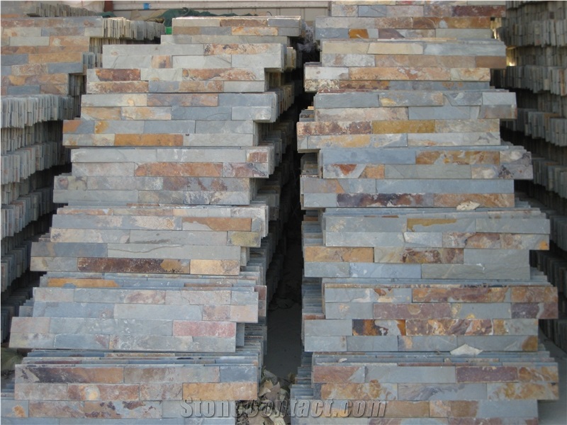 China Multicolor Slate Cultured Stone/Slate Culture Stone/Culture Slate/Slate Wall Cladding
