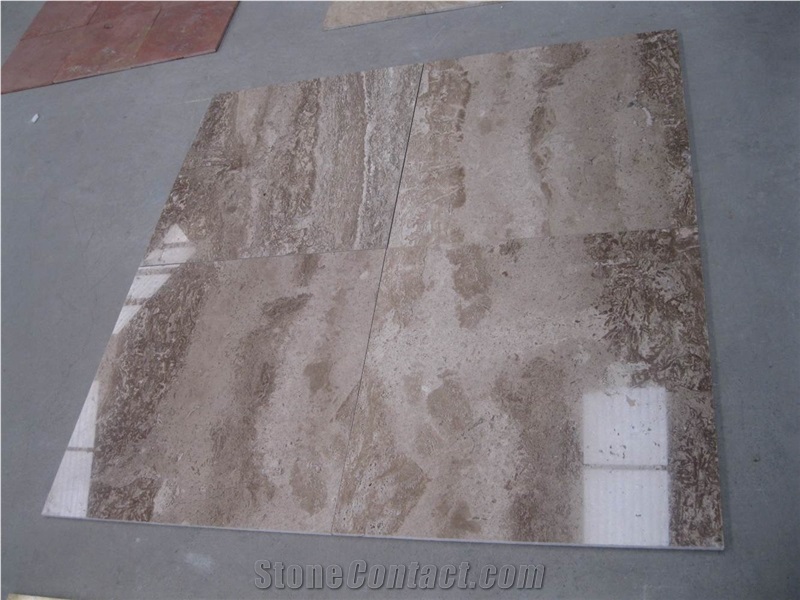 Mocha Travertine Tile & Slab, China Brown Travertine