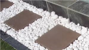 Macedonian White Marble Pebbles, Bianco Sivec White Marble Pebble & Gravel