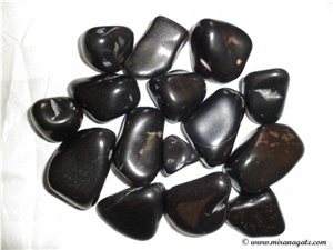Black Agate Pebbles, Agate Stone Home Decor