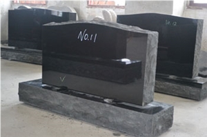 Jet Black Granite Headstones, Black Granite Tombstone