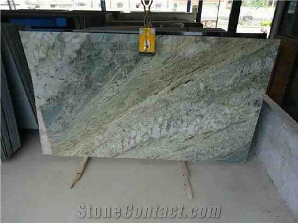Lemon Eye (Surf Green Granite) Tiles & Slabs, Polished Green Granite Tiles & Slabs