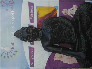 Buddha, Black Marble Sculpture & Statue