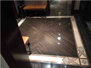 Dark Brown Wooden,Magic Brown Marble,Ouri Wooden Marble Bath Design