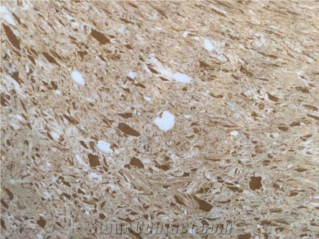 Brown Quartz Stone Slabs & Tiles, Engineered Stone