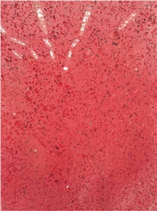 Red Quartz Stone Tiles & Slabs, Engineered Stone