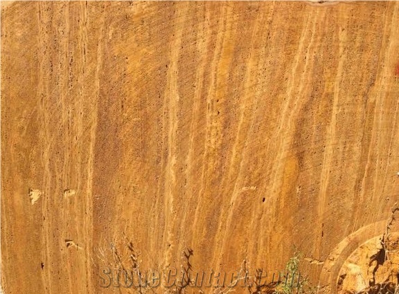 Sivas Yellow Travertine Block, Turkey Yellow Travertine