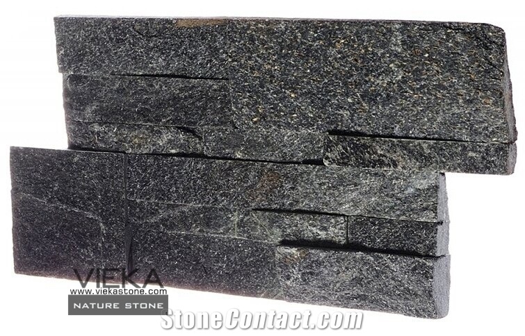 Black Quartzize Culture Stone Wall Panel Ledge Stone/Veneer/Stacked stone 35x18cm