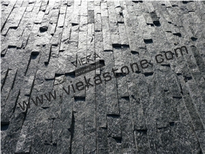 Black Quartzize Culture Stone Wall Panel Ledge Stone/Veneer/Stacked stone slim 40x10cm z shape