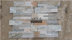China P014b Beige Mix Slate Culture Stone/Ledgestone/Stacked Veneer/Stone Panel/Wall Panel 35x18cm