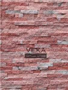 Rose Quartzite China Wall Panel Nature Culture Stone/Stacked Stone/Veneer 60x15cm