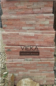 Rose Quartzite China Wall Panel Nature Culture Stone/Stacked Stone/Veneer 60x15cm