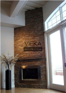 Rusty Quartzite China Wall Panel Nature Culture Stone/Stacked Stone/Veneer 40x10cm Z Shape