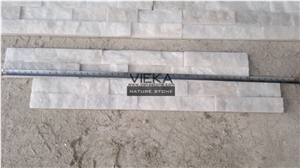 Snow White Quartzize Culture Stone Wall Panel Ledge Stone/Veneer/Stacked Stone Slim 40x10cm Z Shape