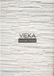 Snow White Quartzize Culture Stone Wall Panel Ledge Stone/Veneer/Stacked Stone Slim 40x10cm Z Shape