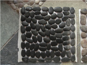 Black Polished Pebble Stone,River Stone,Striped Pebbles Black Polished Pebble Stone,River Stone,Striped Pebbles