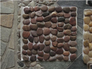 Black Polished Pebble Stone,River Stone,Striped Pebbles