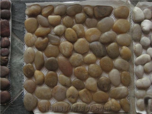 Black Polished Pebble Stone,River Stone,Striped Pebbles