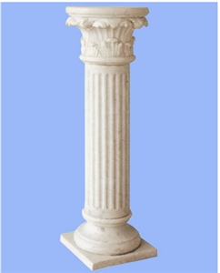 Roman Marble Column, Beige Marble Column, Pillar