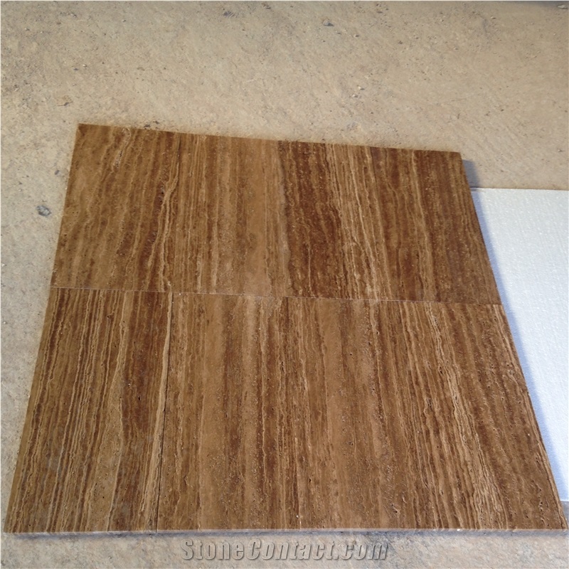 Noce Travertine Veincut Slabs Tiles, Antique Bronze Travertine