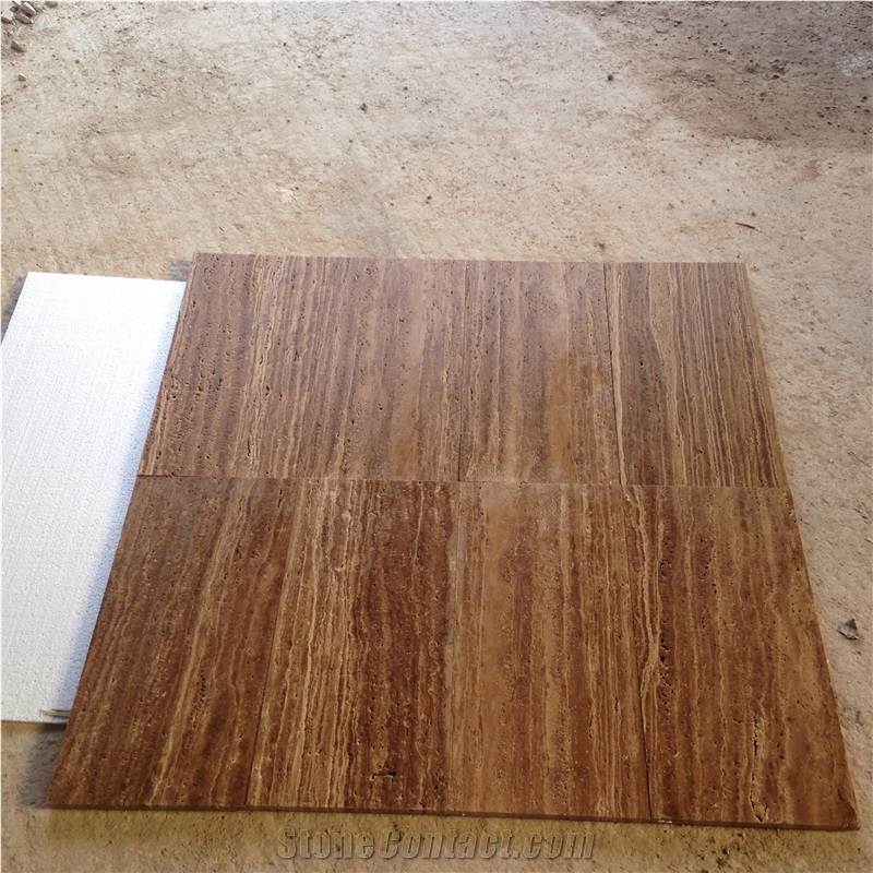Noce Travertine Veincut Slabs Tiles, Antique Bronze Travertine