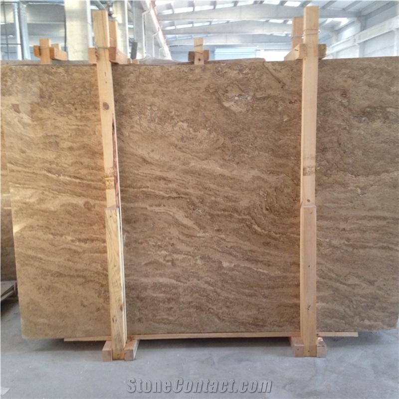 Noce Travertine Veincut Slabs Tiles, Antique Bronze Travertine
